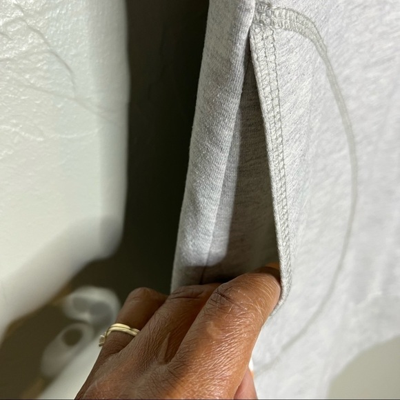 Vince Deep V-Neck Sweatshirt Tunic Dress - Picture 2 of 5